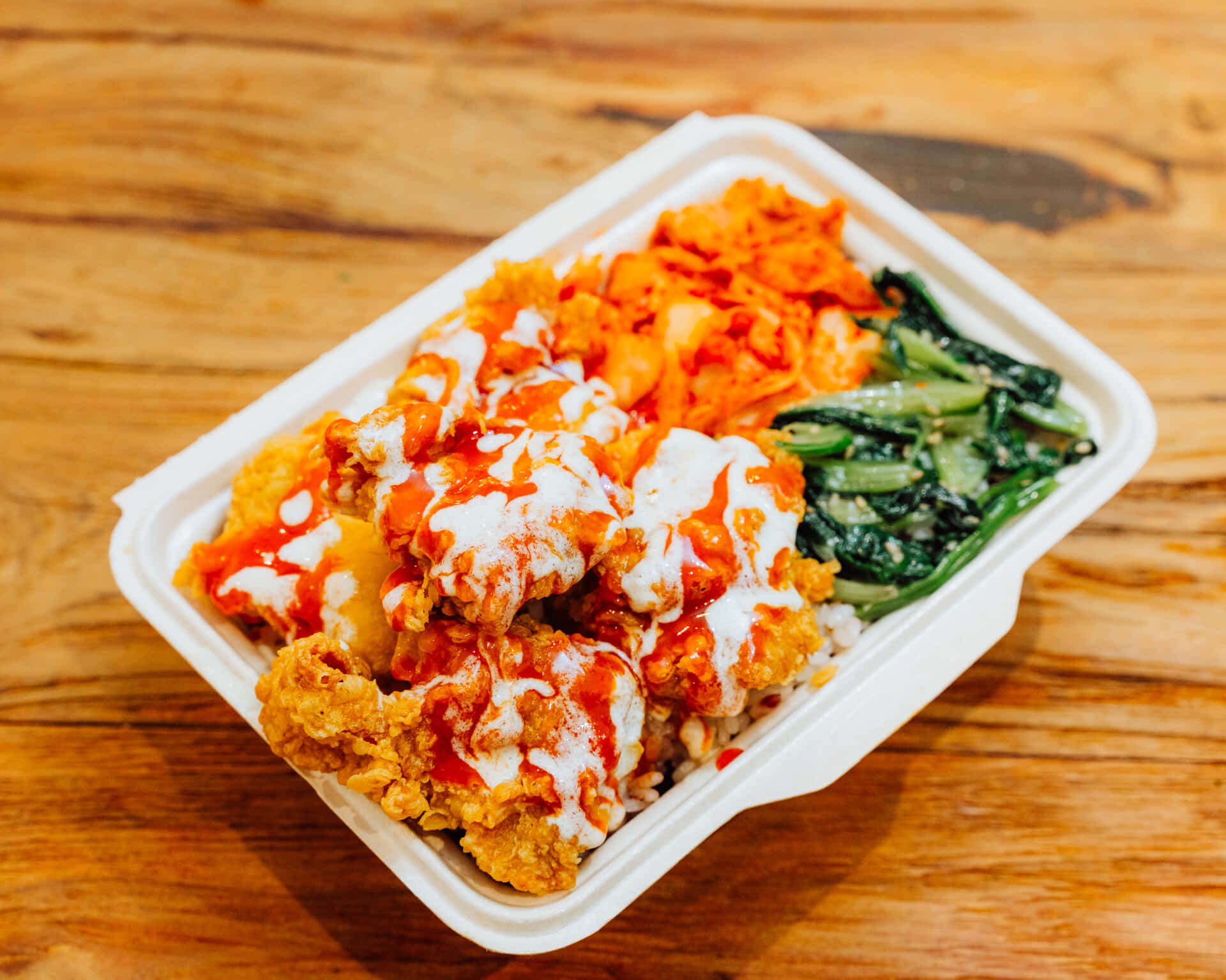 ピリ辛!NYチリソース&ヨーグルトソースチキン丼