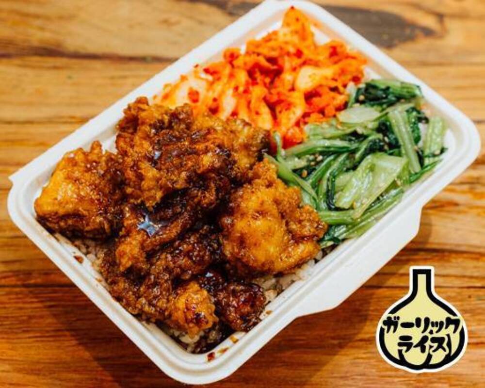 ルーローガーリックペッパーチキン丼 (1)