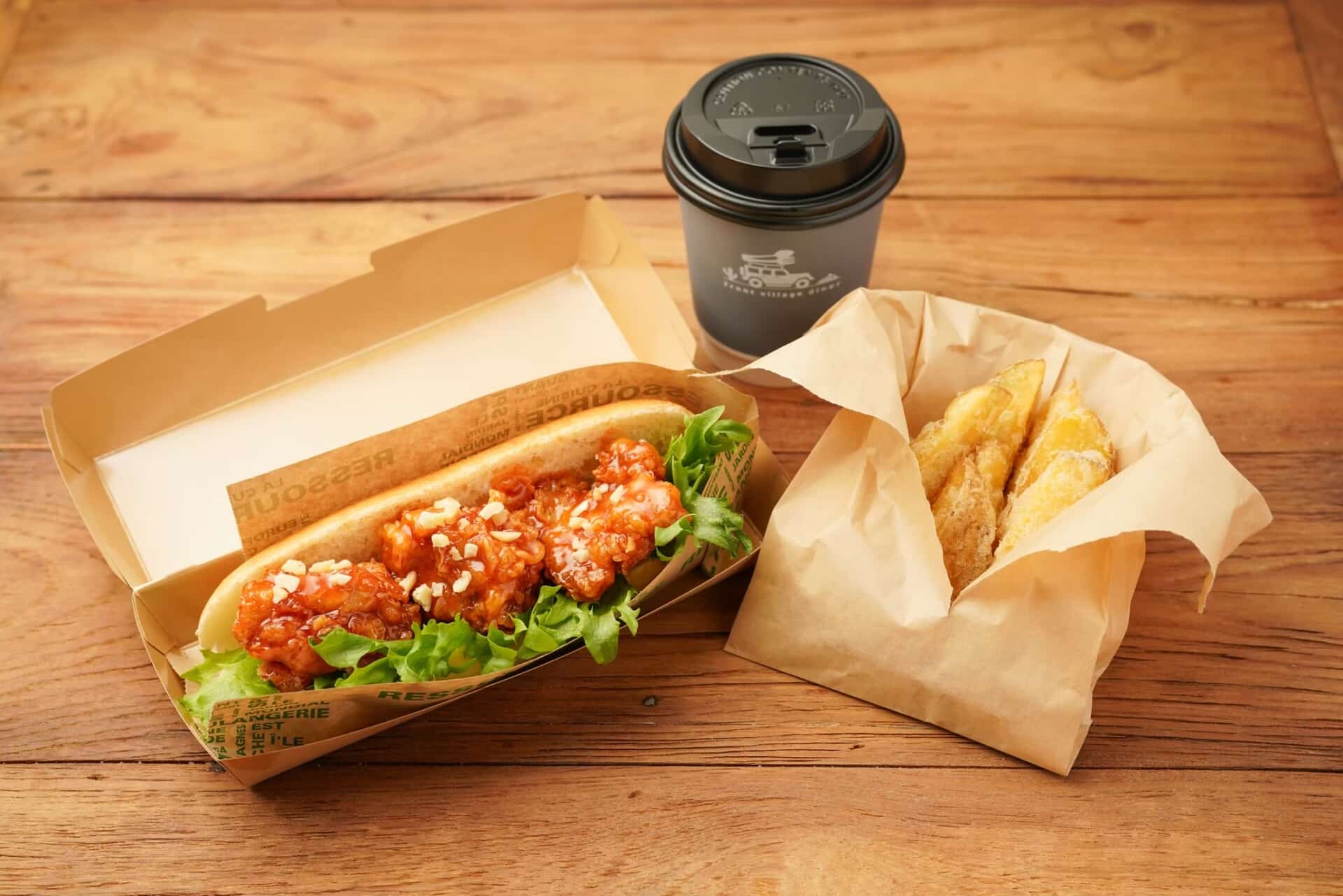 ヤンニョムチキンドッグポテドリセット